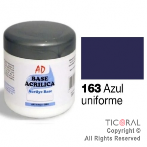 BASE ACRILICA AD 163 AZUL UNIFORME 200ML X 3 UNIDADES